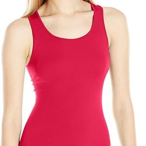 Women's Original Seamless Ribbed Red Tank Top